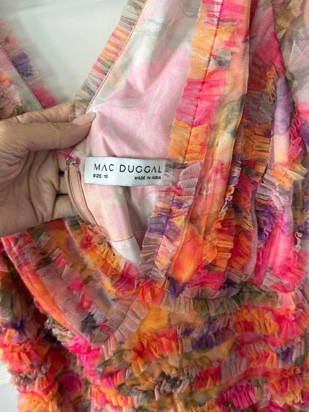 Macduggal floral v neck maxi dress 10 - Picture 6 of 8